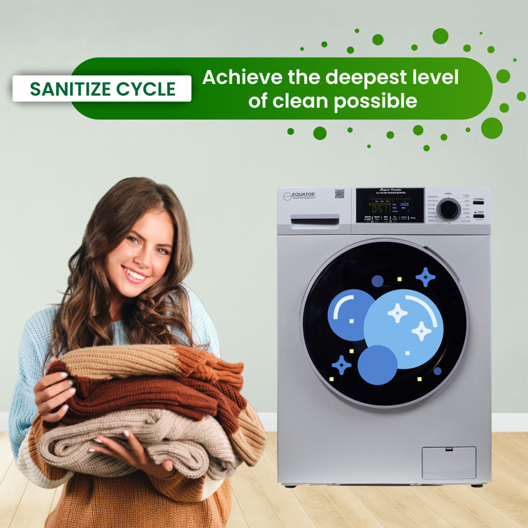 Silver 1.62 cu. ft. Stainless Steel Smart Washer Dryer Combo