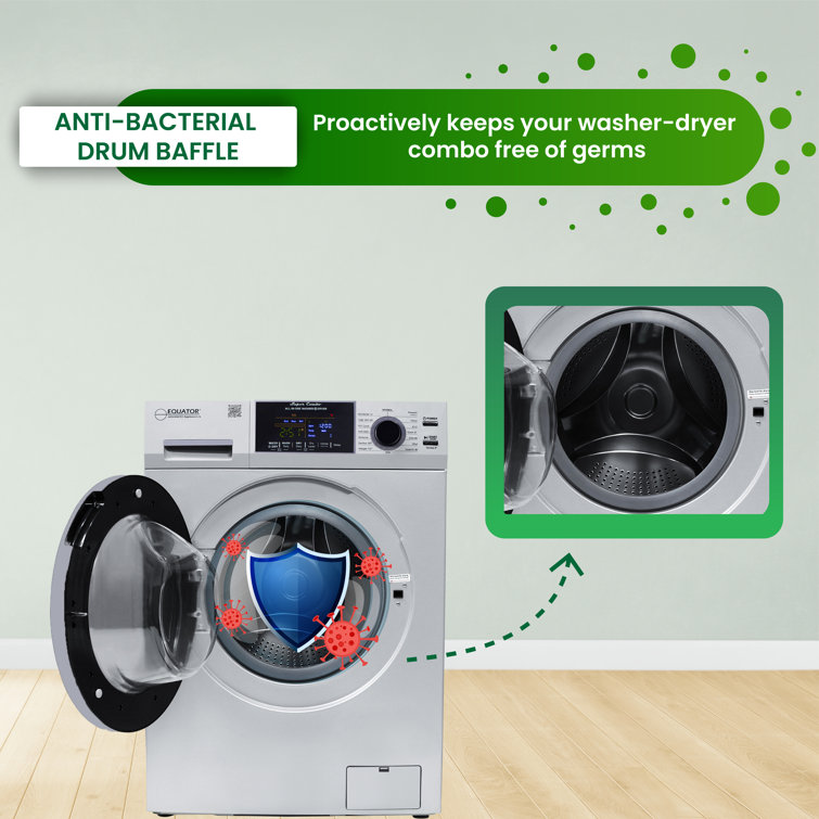 Silver 1.62 cu. ft. Stainless Steel Smart Washer Dryer Combo