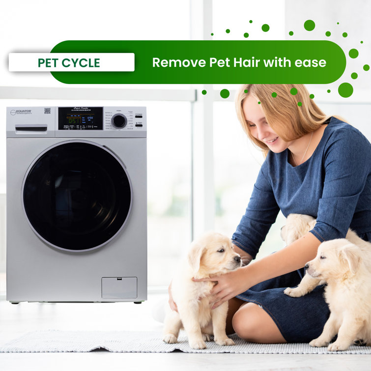Silver 1.62 cu. ft. Stainless Steel Smart Washer Dryer Combo