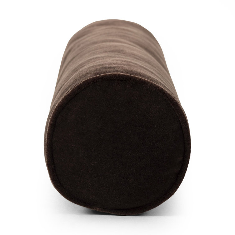 Monte Chocolate Wool Velvet Bolster Pillow 8"x48"