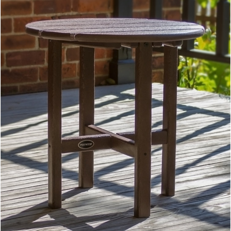 Mahogany 18" Round Outdoor Side Table