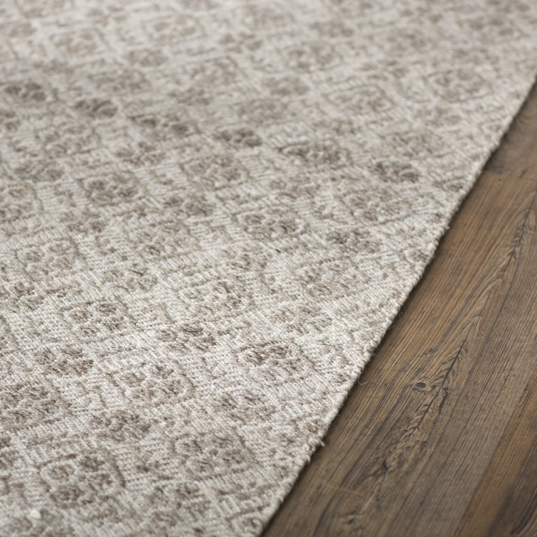Handmade Grey and Ivory Wool Flat Woven 4' x 6' Area Rug