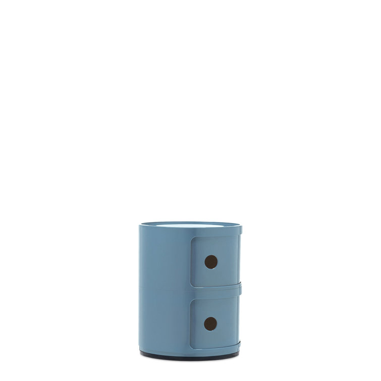 Sky Blue Recycled ABS Two-Drawer Side Table