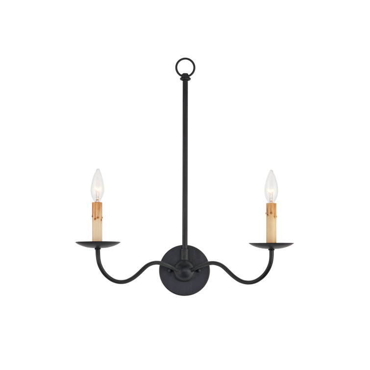 Zanzibar Black Double-Light Dimmable Wall Sconce