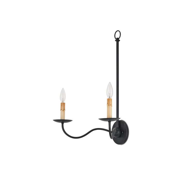 Zanzibar Black Double-Light Dimmable Wall Sconce