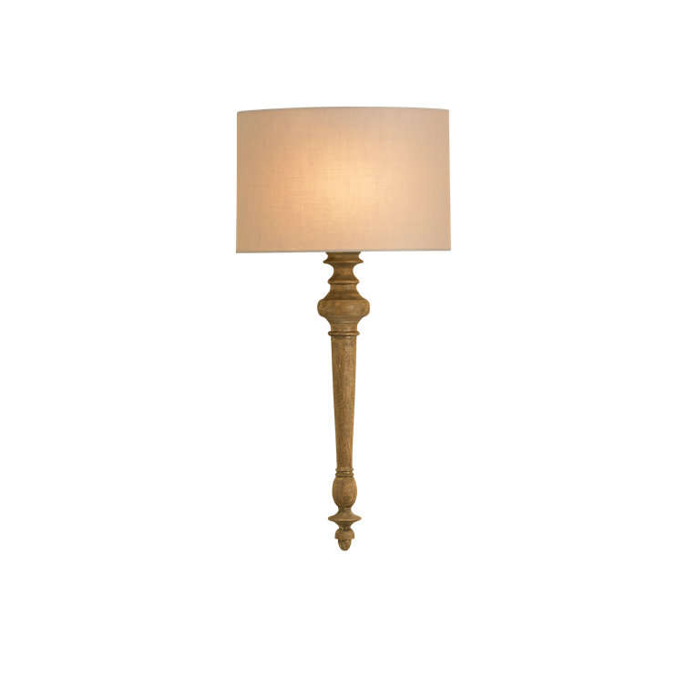 Antiquity Gold 25" 1-Light Wrought Iron and Wood Sconce