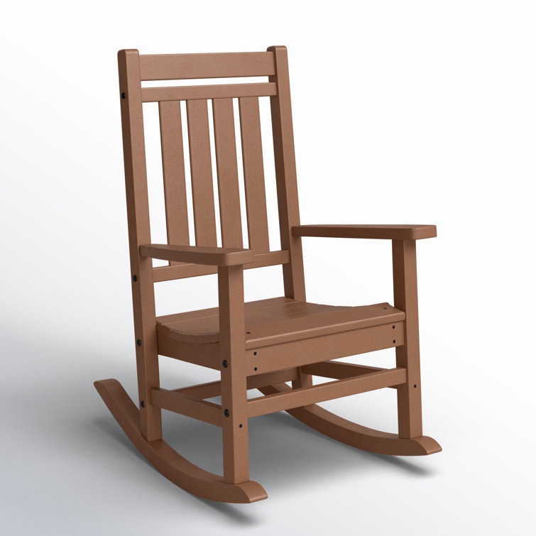 Teak Polywood Traditional Outdoor Rocking Chair