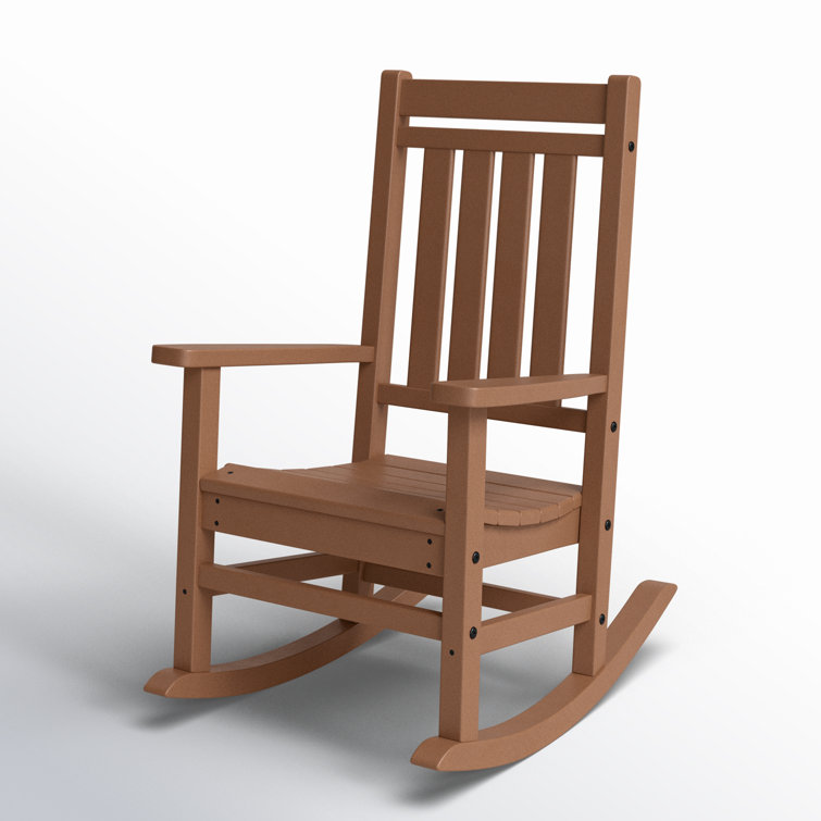 Teak Polywood Traditional Outdoor Rocking Chair