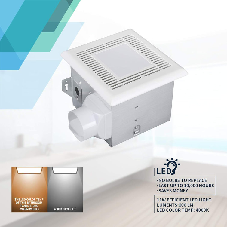 White LED Light Ceiling Mounted Bathroom Exhaust Fan
