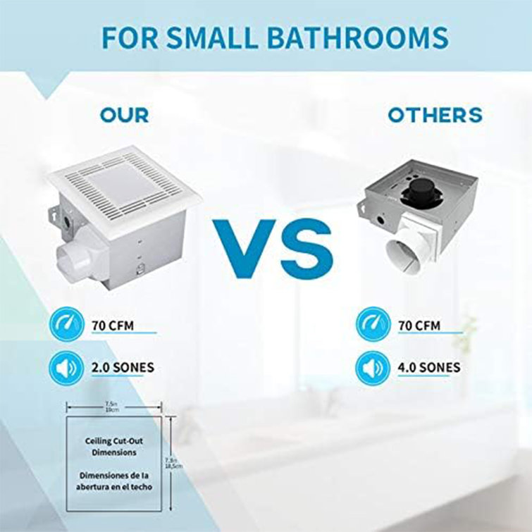 White LED Light Ceiling Mounted Bathroom Exhaust Fan