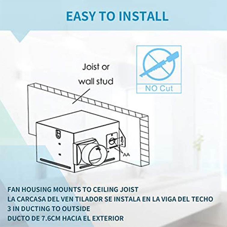 White LED Light Ceiling Mounted Bathroom Exhaust Fan