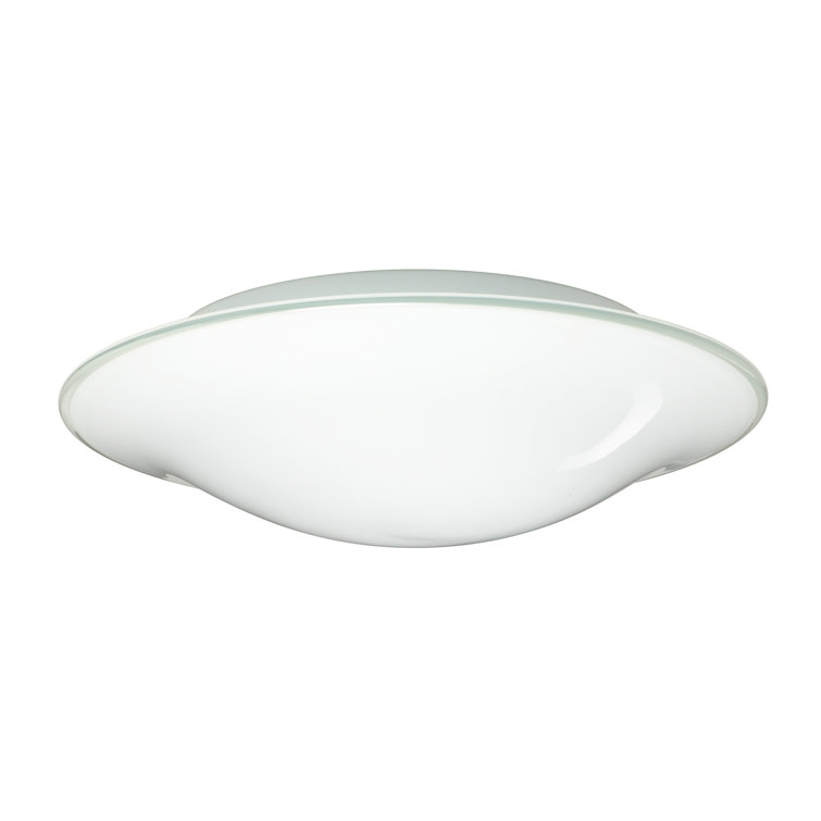 Luma White Glass 18'' Indoor/Outdoor Flush Mount Light