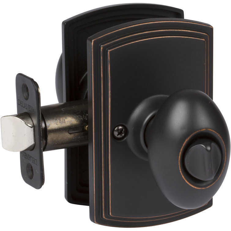 Canova Edged Oil Rubbed Bronze Privacy Door Knob Set