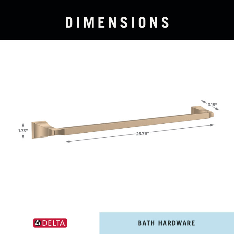 Champagne Bronze 24" Wall Mounted Towel Bar