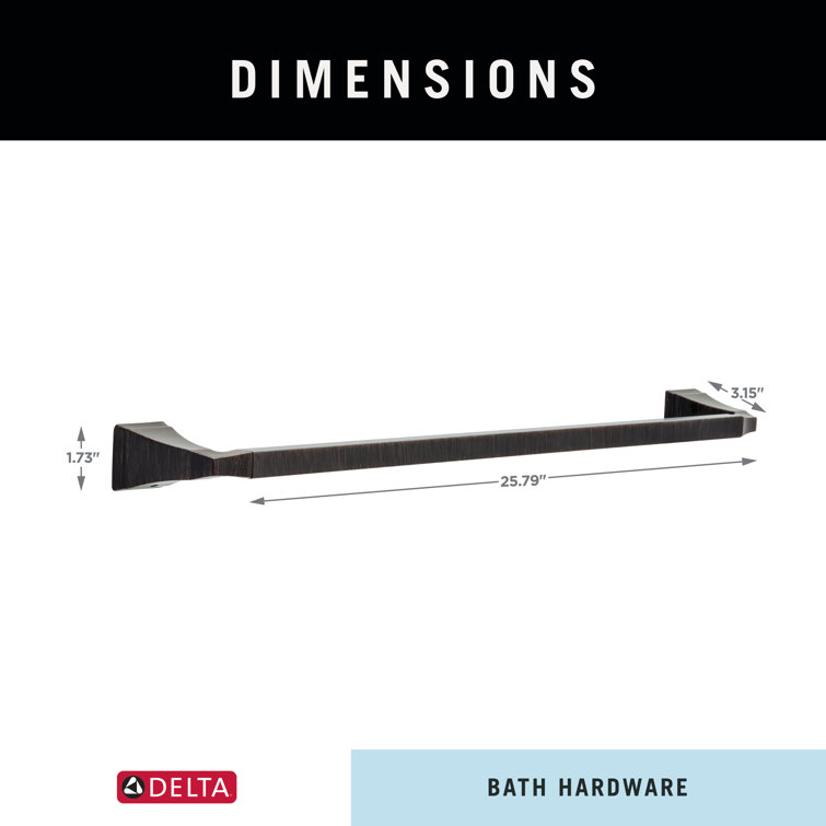 Venetian Bronze 25.75" Wall Mounted Towel Bar