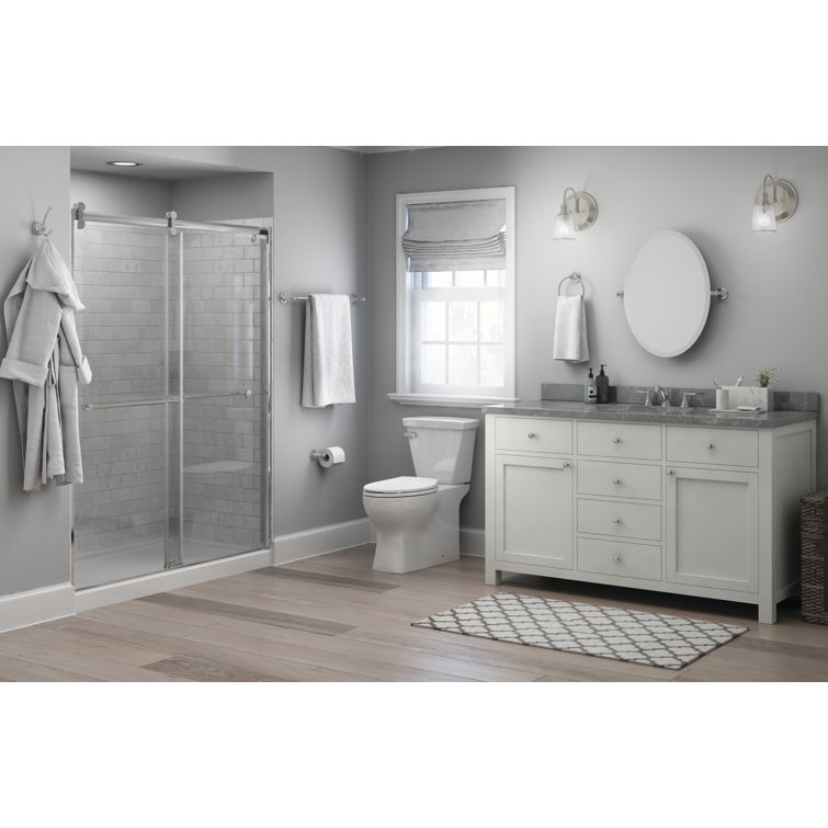 Polished Chrome Modern Wall Mounted Towel Ring
