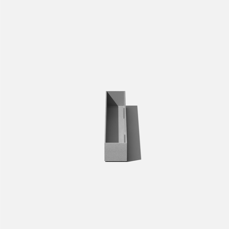 Gray Long Plastic-Stone Composite Indoor/Outdoor Planter Box Set