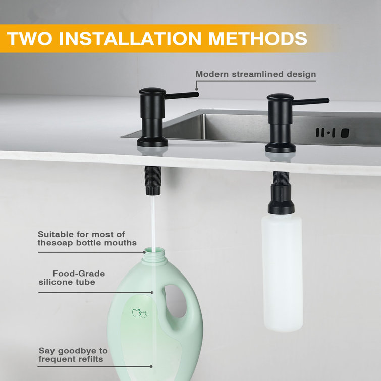Black Stainless Steel Pull-down Kitchen Faucet with Soap Dispenser