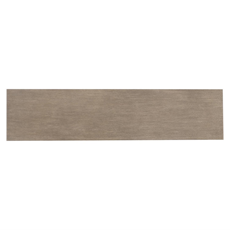 Contemporary Rectangular Brown and Stainless Steel Console Table