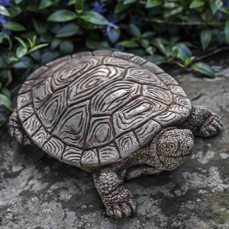 Shelby Brown Stone Cast Turtle Garden Statue