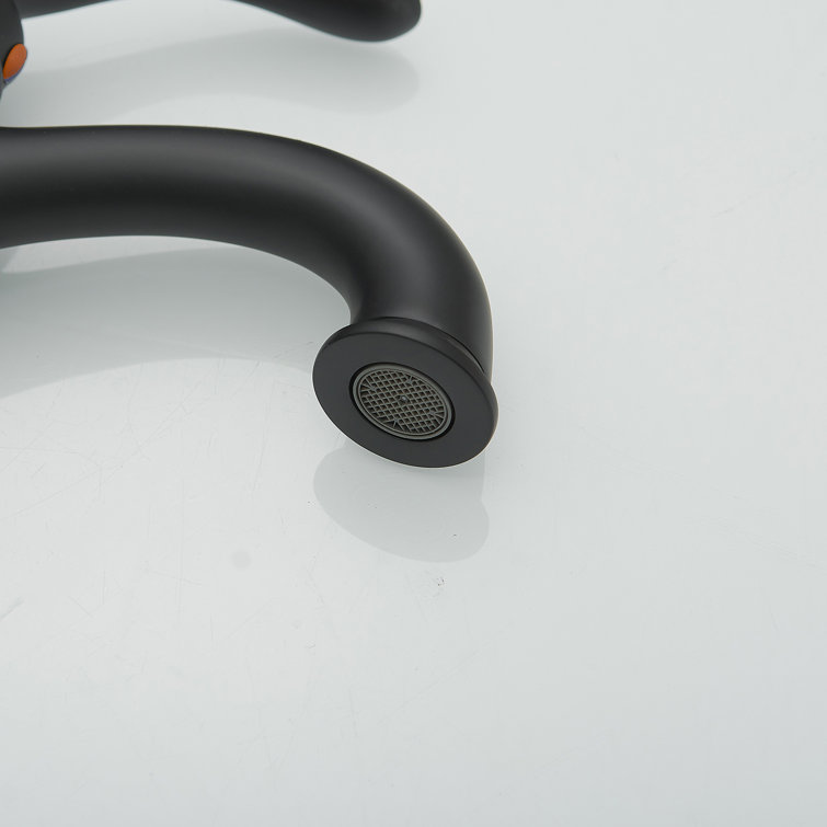 Matte Black Stainless Steel Single-Handle Bathroom Faucet with Drain Assembly