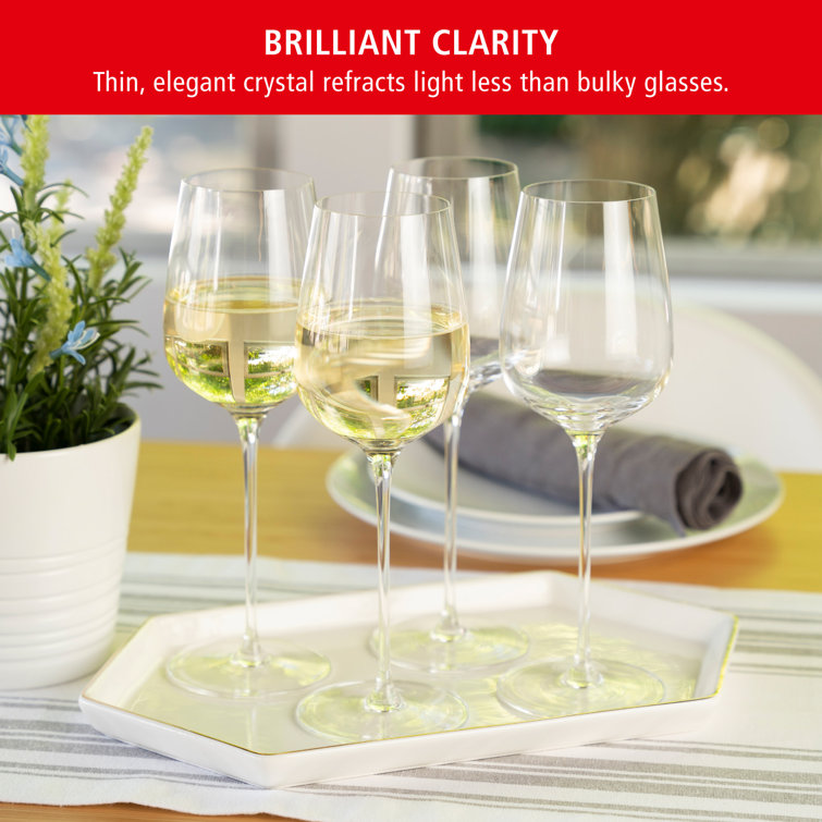 Spiegelau Willsberger Lead-Free Crystal White Wine Glasses Set of 4