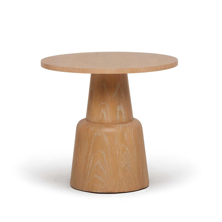Saddle Oak Round Midcentury Modern End Table