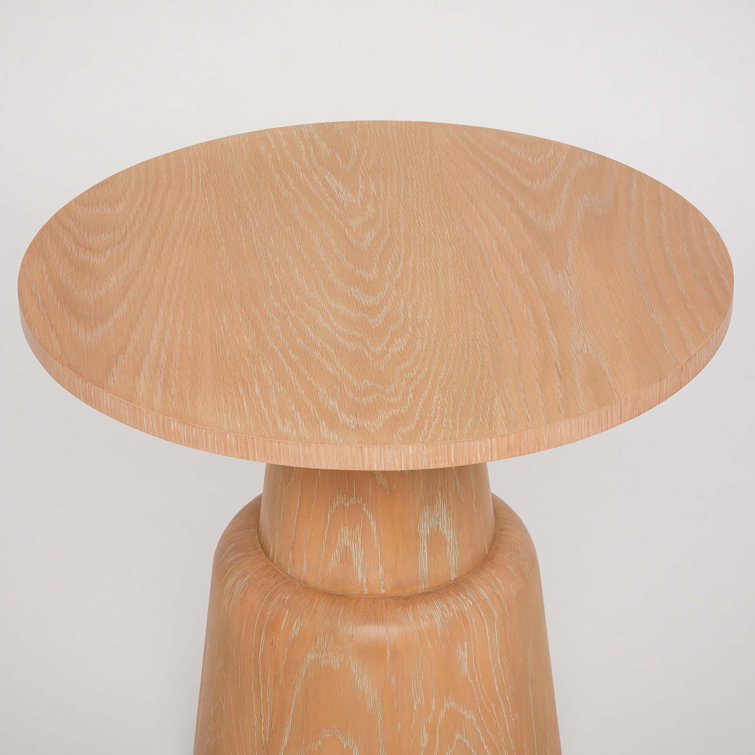 Saddle Oak Round Midcentury Modern End Table