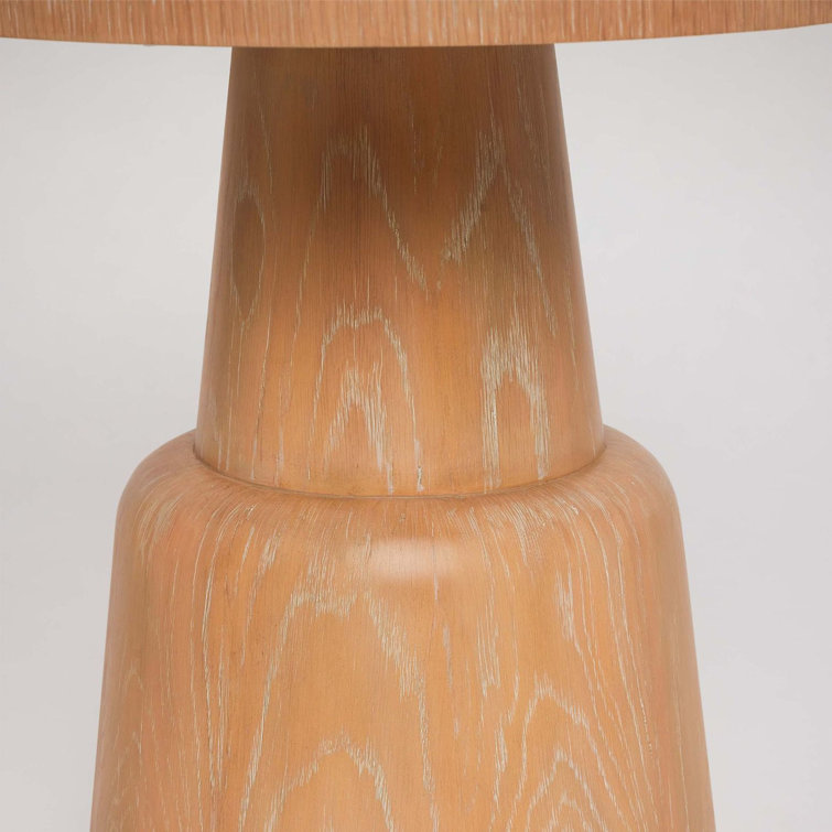 Saddle Oak Round Midcentury Modern End Table