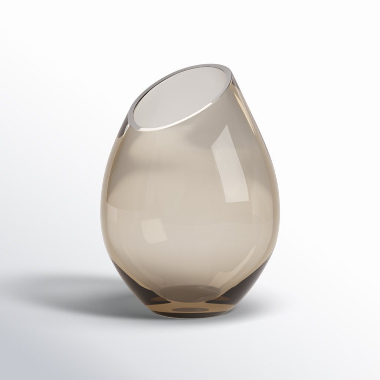 Elegance Drop Handcrafted Glass Table Vase with Novelty Shape