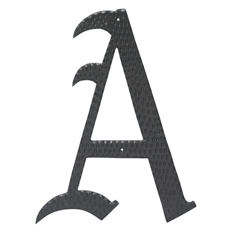 Black Painted Aluminum 16'' House Letter A
