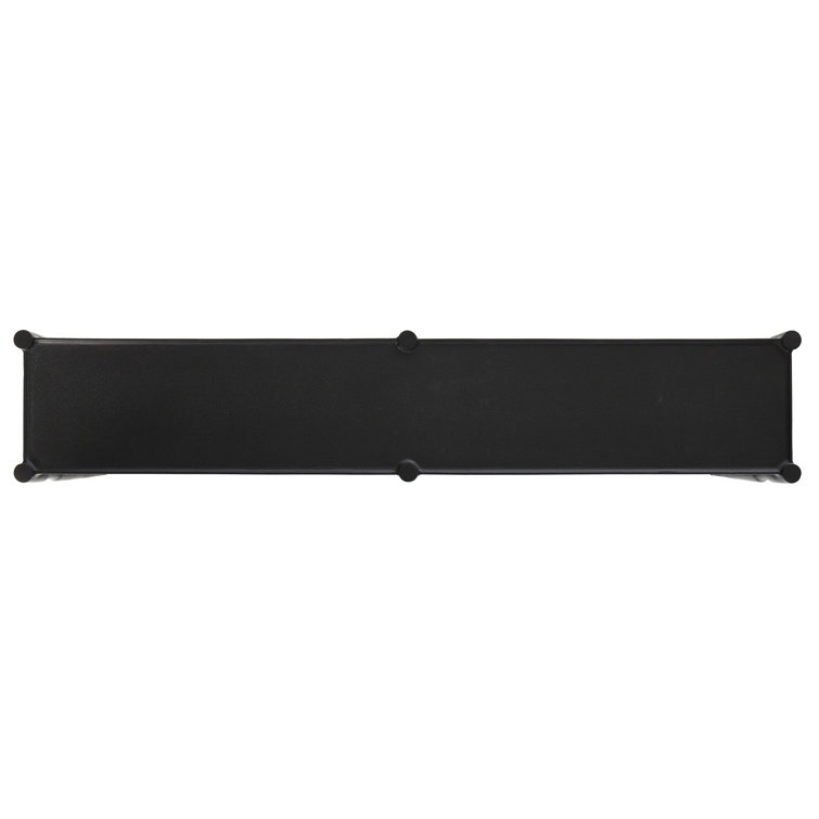 Augusta Black Iron Console Table with Lower Shelf Storage