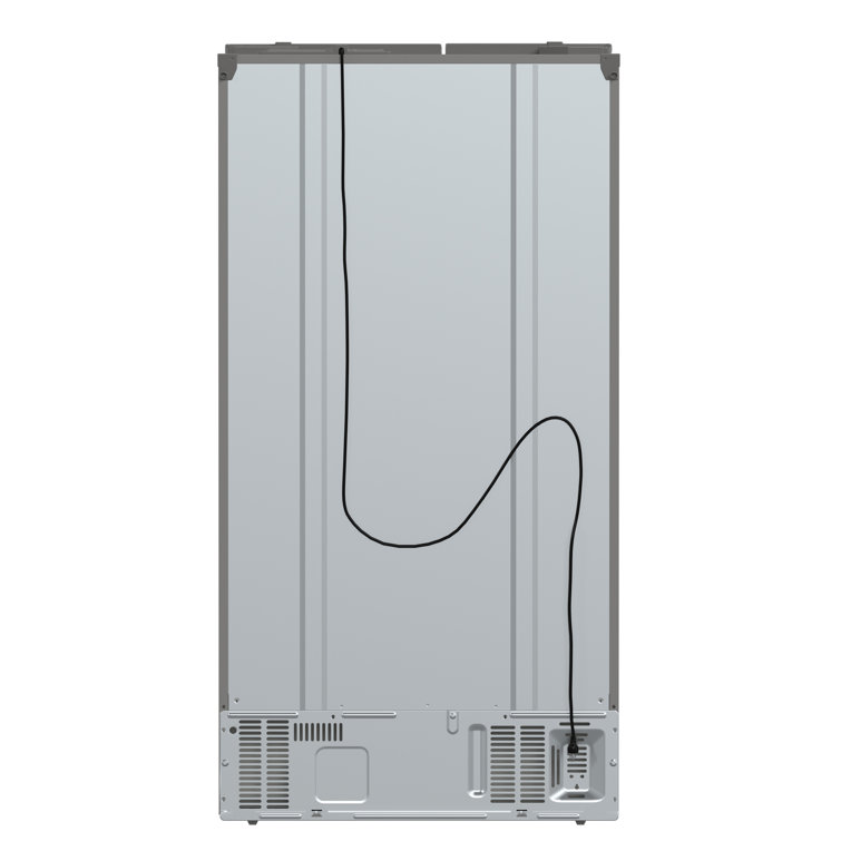 36-Inch Stainless Steel Side-by-Side Refrigerator with Ice Maker