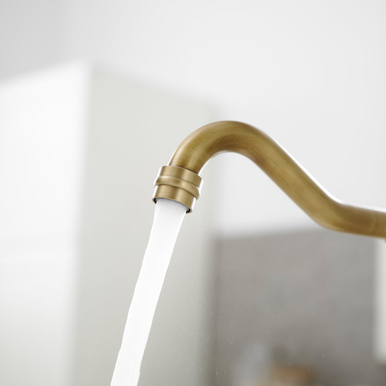 Antique Brass Single Handle Kitchen Faucet with Ceramic Disc Valve