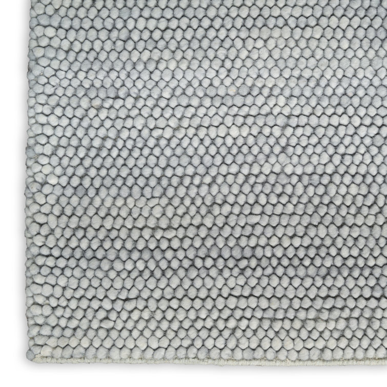 Handmade Denim Wool and Cotton Rectangular Indoor Rug