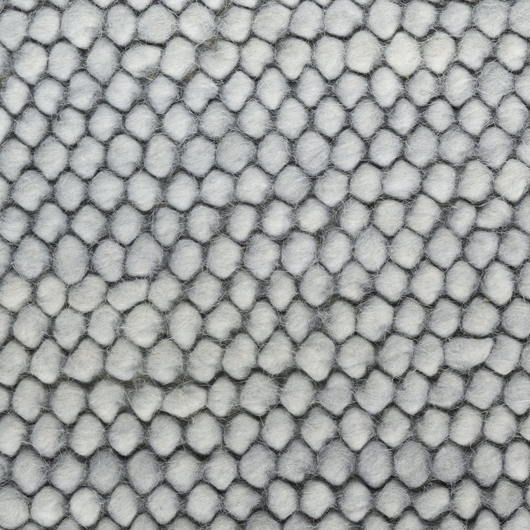 Handmade Denim Wool and Cotton Rectangular Indoor Rug