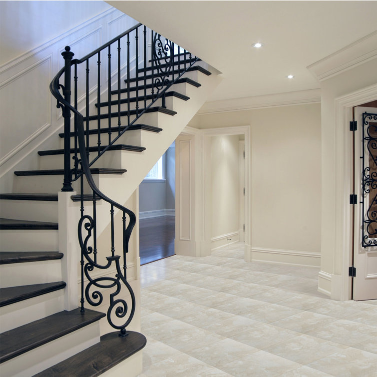 Tivoli 12" x 12" White Slate Self-Adhesive Vinyl Floor Tiles