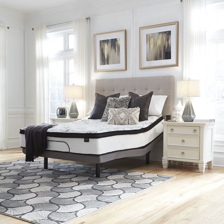 Modern White Queen Innerspring and Gel Memory Foam Mattress