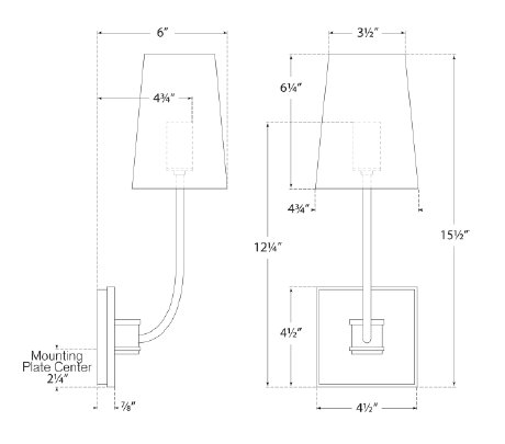 Venini Elegance 15.5" Polished Nickel Linen Shade Wall Sconce