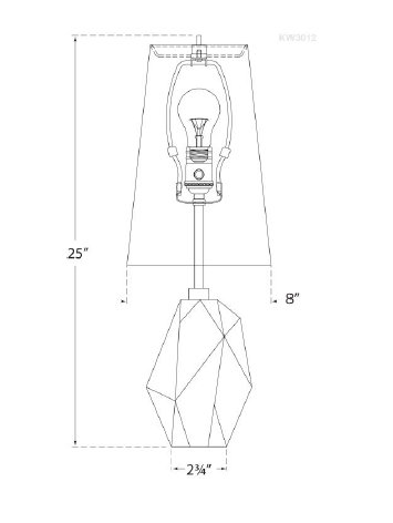 Adjustable 25" Crystal Outdoor Table Lamp with Linen Shade