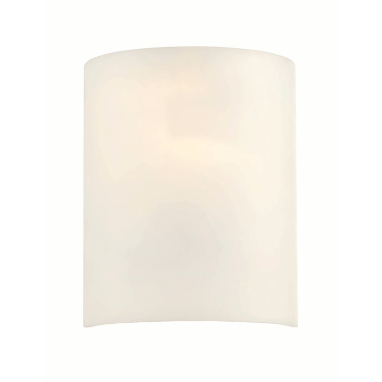White Alabaster Dimmable Direct Wired Wall Sconce