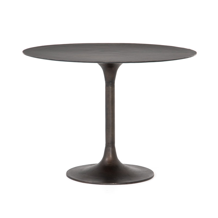Antique Rust Round Cast Aluminum Dining Table