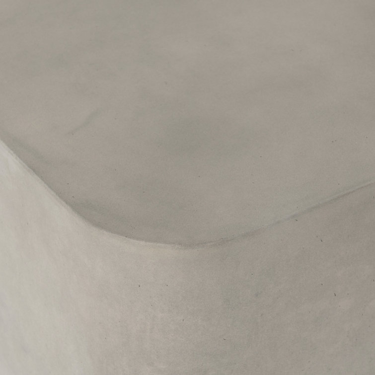 Gray Concrete Square End Table