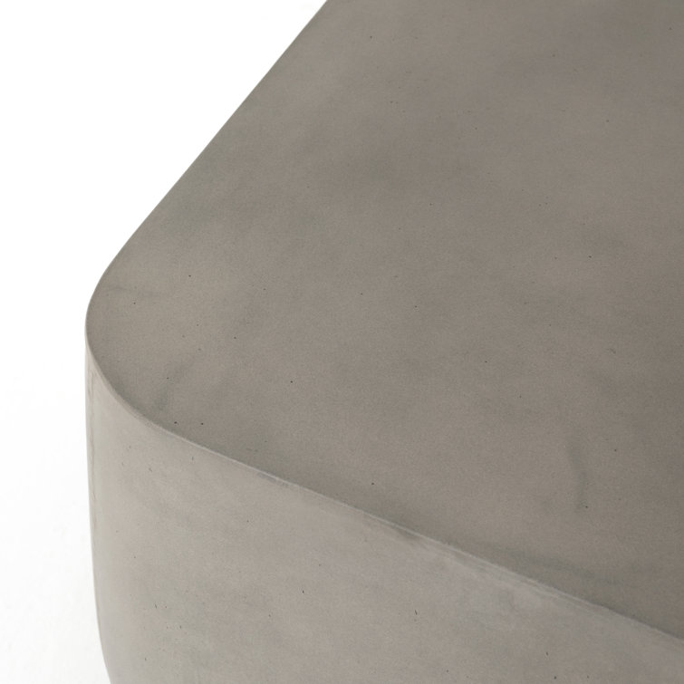 Gray Concrete Square End Table