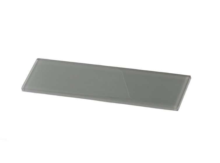 Gray Glossy Glass Brick Look Subway Wall Tile 3" x 12"