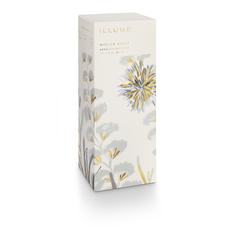 Winter White Ceramic Reed Diffuser with Refillable Oil