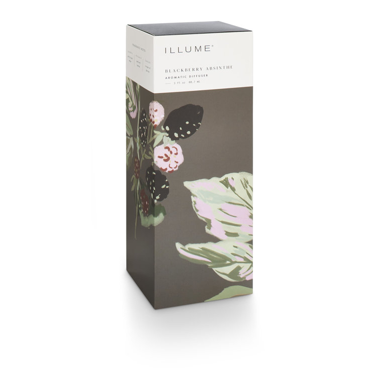 Blackberry Absinthe Aromatic Reed Diffuser with White Ceramic Collar