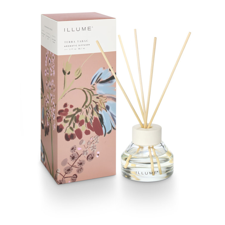 Terra Tabac White Ceramic Reed Diffuser with Cashmere Musk