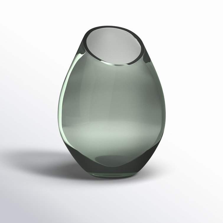 Elegant Smoke Glass Novelty Table Vase by Justyna Poplawska