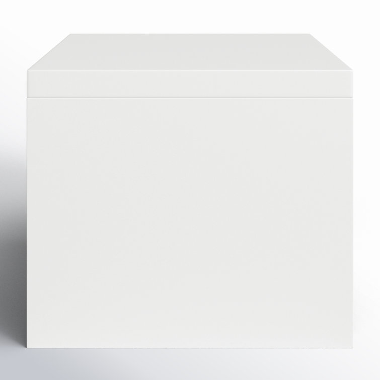 White MDF Square Modern End Table